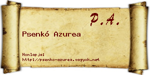 Psenkó Azurea névjegykártya