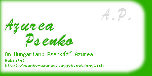 azurea psenko business card